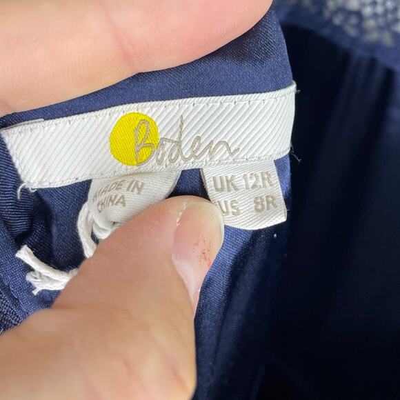 NWT New Boden Lace Midi Dress in Navy Size 8 - Picture 6 of 9